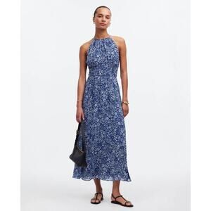 Madewell Blue Floral Midi Dress